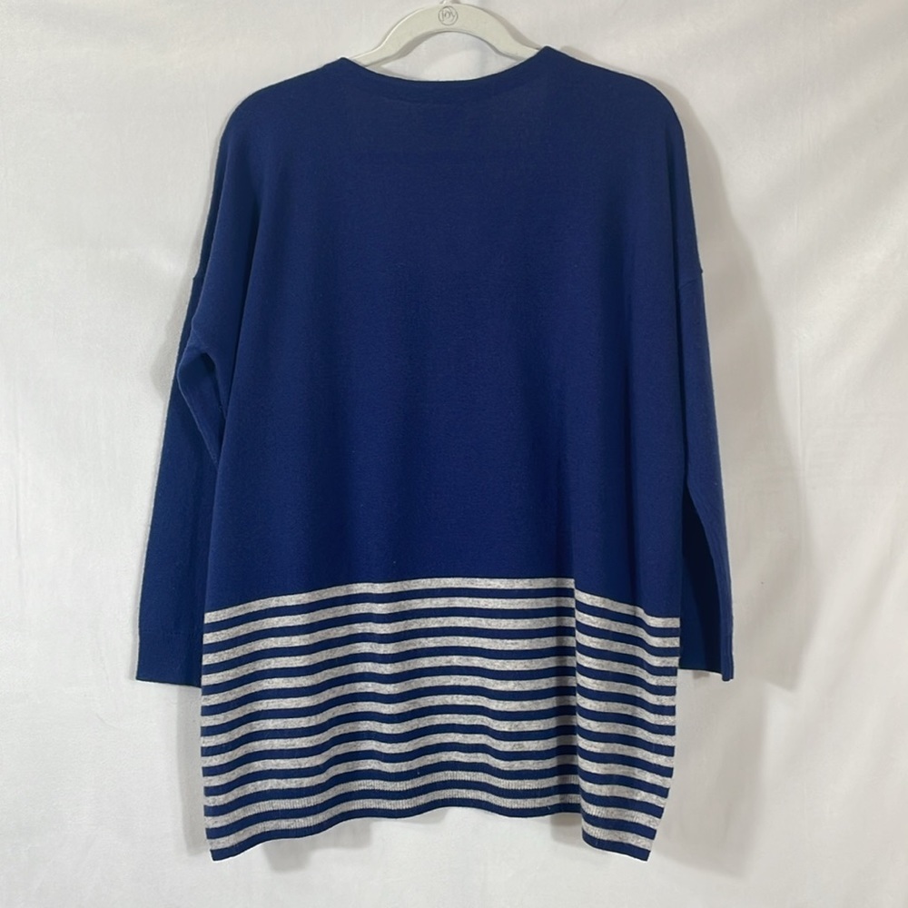 Vineyard Vines Sweater XS Relaxed Oversized Wool Cashmere Blend Navy EUC - Picture 3 of 11